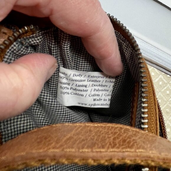 Spikes & Sparrow Leather Hip Bag Brandy Cognac - Picture 3 of 11